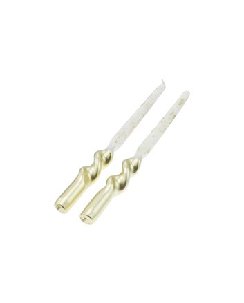 SET 2 CANDELE SPIRALE H30CM 275AB-2 ORO