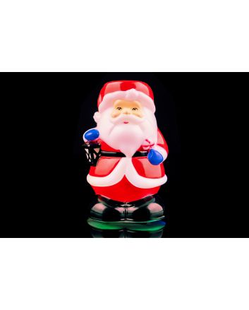BABBO NATALE LUMINOSO H.18,5CM A BAT.CALDO