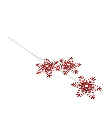 RAMO DECORATIVO 75CM ROSSO/BIA M.201