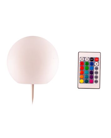 LAMPADA SOLARE RGB+BIANCO C/TELEC SFERA 35CM