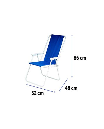 SEDIA DA SPIAGGIA PIEG.52X48X86CM OXF AZZURRO