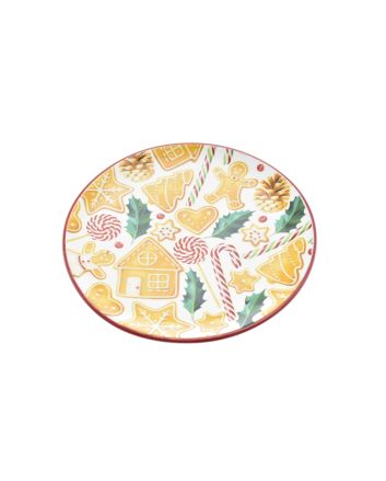 PIATTO CERAMICA 22X22X2CM D.ALBERO