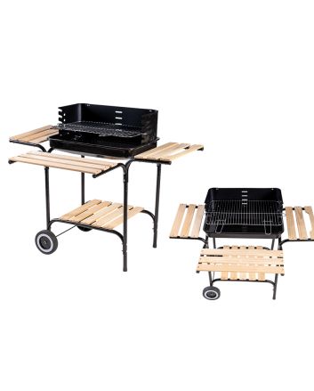 BBQ A CARBONE 105X71X85CM G/ACCIAIO NATURALE