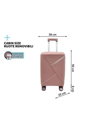 TROLLEY SPACE H56 RUOTE REMOV.M.126 ROSA