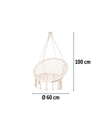 SEDIA SOSPESA 60X80CM BIANCA