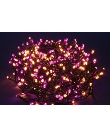 SERIE 500LED 8F.U.EST.20M+3 BIA.CALDO/FUCSIA