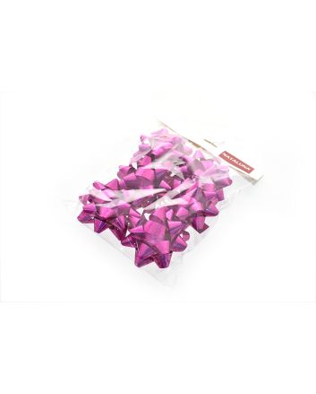 SET 6 COCCARDE D.10CM FUCSIA METAL/DESIGN