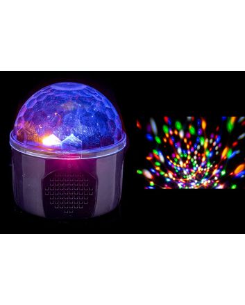 SFERA LED 0,75W 6COL.BLUET+MP3+RIC.12X12CM