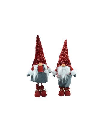 GNOMO BOY&GIRL 22X14X55CM 1Z ROSSO/PAJ.