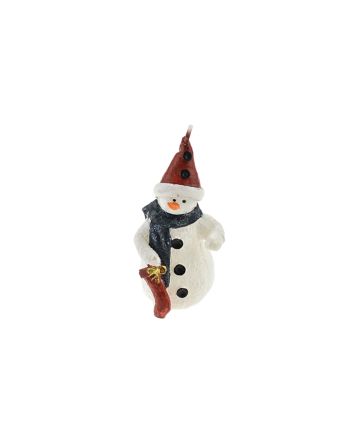 CANDELA SNOWMAN 4,5X4,2X8,7CM M.733 BIANCO