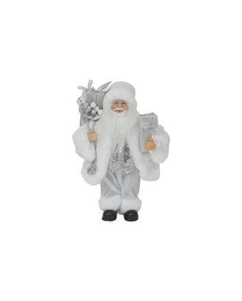 BABBO NATALE 60CM DEC.L BIANCO/ARGENTO
