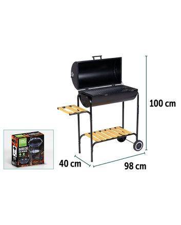 BBQ CILINDRO C/COPERCHIO E 2 RIP. 98X40X100CM