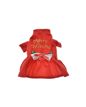 VESTITINO PILE ANIMALI 42X34CM M.X004 ROSSO