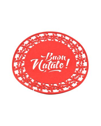 S/PENTOLA FELTRO TONDO 35CM DEC.B-LASER ROSSO