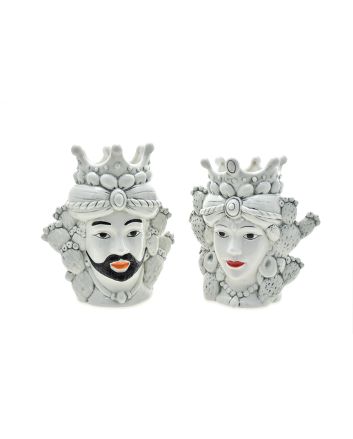 TESTA DI MORO 10,3X7,5X11,5CM 2ASS BIANCO ANT