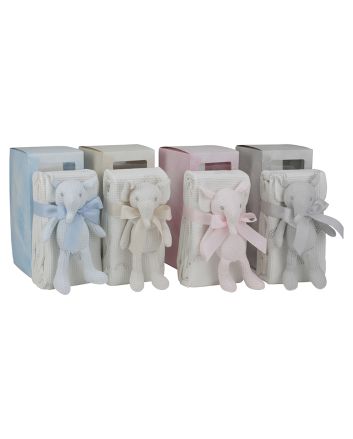 PLAID 100X75CM C/ELEFANTE M.047G 4ASS