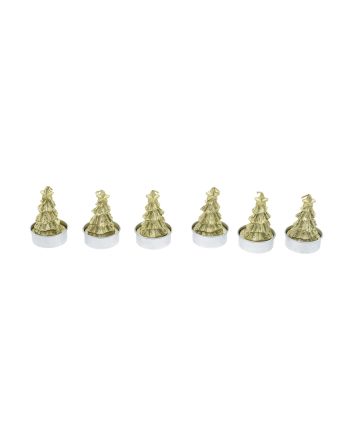 SET 6 TEALIGHT ALBERO C/STELLA 44-3009-2 ORO