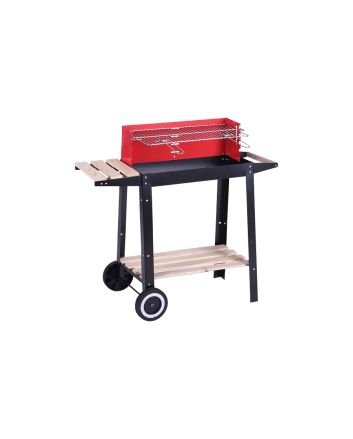 BBQ RETTANGOLARE C/RIPIANO LEGNO 85X28X80CM