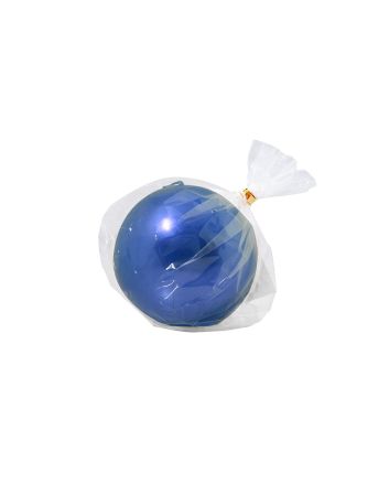 CANDELA SFERA DIA.10CM BLU METAL