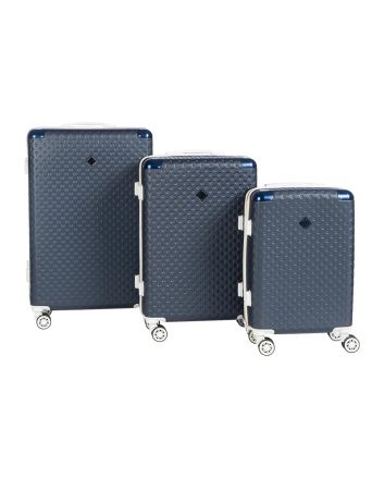 SET 3 TROLLEY METALLIC BLU -