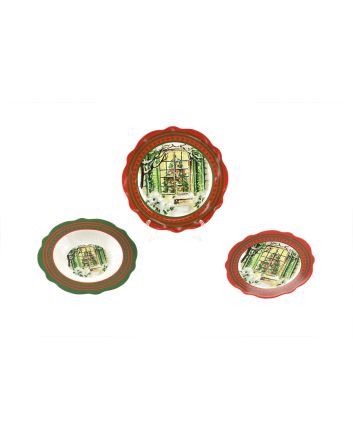 SERVIZIO PIATTI 18PZ BONECHINA DEC.05FC