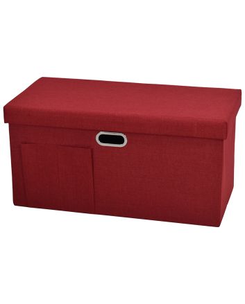 POUF LI/PL C/TASCHE 76X38X38CM M.L06-12 ROSSO