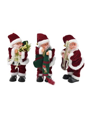 BABBO NATALE 30CM BATT.C/MUSICA E MOV.M6 3AS