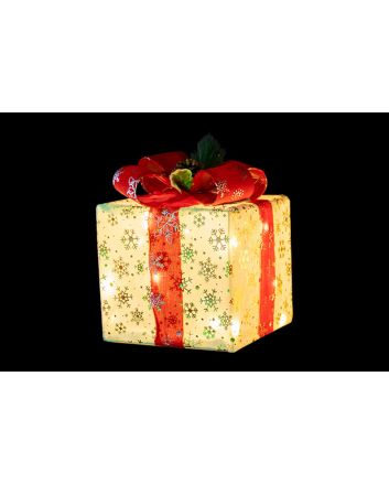 P/REGALO 30LED 25X25X32CM BATT.U/EST.B.CALDO
