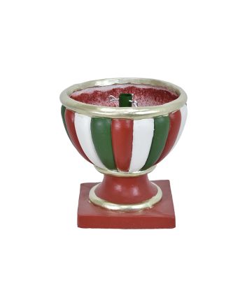 BASE ALB.CALICE 38X38X37CM ROSSO/VERDE/BIANCO