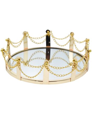 VASSOIO 33X33X8CM M.44G-L ORO