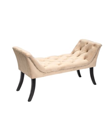 PANCA VELLUTO C/BRAC. 117*43.5*63 CHAMPAGNE