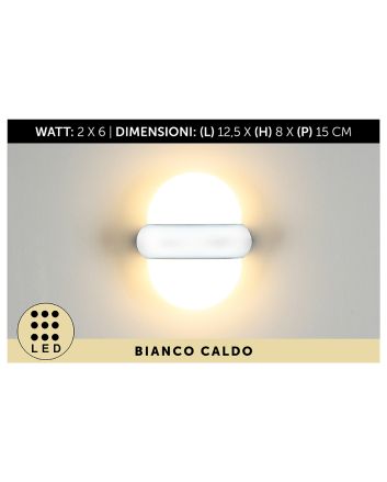 APPLIQUE IN ALLUM. 12,5X8X15 BIANCO L.CALDA