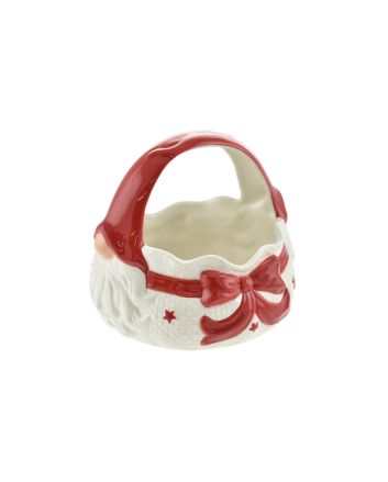 CESTINO GNOMO 18,5X17X15,5 M.426 BIANCO/ROSSO