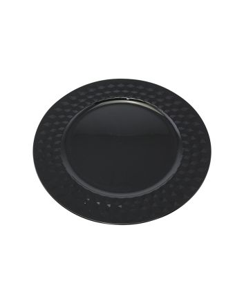 SOTTOPIATTO DECORATO D.33CM M.21FS005 NERO