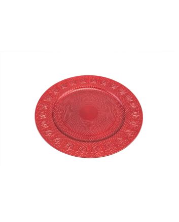 SOTTOPIATTO DECORATO D.33CM MOD.045 ROSSO