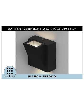 APPLIQUE IN ALLUM. 8,2X7,8X6,5 NERO L.FREDD