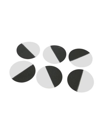 SOTTOBICCHIRE 6PZ PVC BICOL. D.10CM BIA/NERO