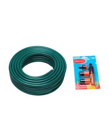 TUBO GIARDINO C/PISTOLA+RACCORDO 12X1.6MM 30M