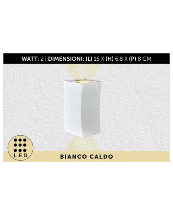 APPLIQUE IN ALLUM. 15X6,8X8CM BIANCO L.CALDA