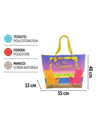 BORSA MARE CORDATA 55X40X13CM DES.5
