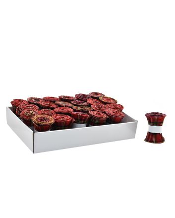 NASTRO NATALIZIO 12CMX1,8M MOD.16 ROSSO/VERDE