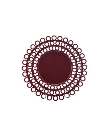 SOTTOPIATTO DECORATO DIA.33CM M.1367 ROSSO
