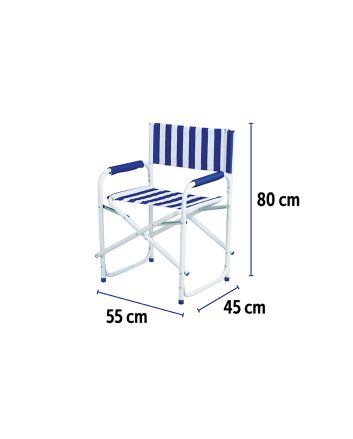 SEDIA REGISTA ACC/OXF 22MM 56X48X78  STR.BLU