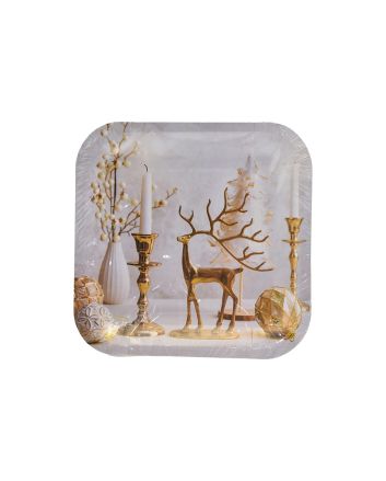 SET 8 PIATTI QUAD. 22X22CM DEC.B