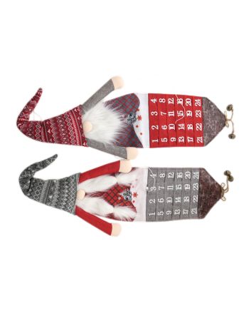 CALENDARIO AVVENTO GNOMO 98CM 2ASS