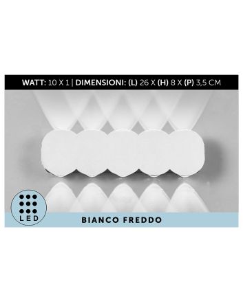 APPLIQUE DA MURO ALL.8LED 26X8X3 BIANC L.FRED