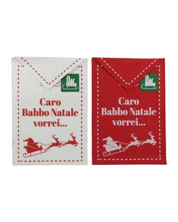 LETTERA BABBO NATALE 2ASS 29X42CM 2ASS SLITTA