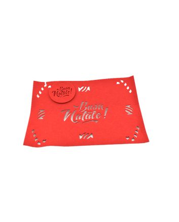 TOVAGLIET. C/SOTTOBICCHIERE DEC.G-LASER ROSSO