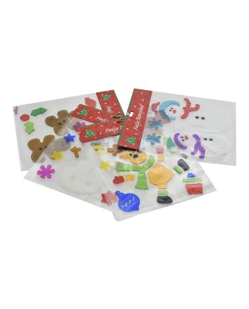 VETROFANIA NATALIZIA 20X25CM M.052-055 4ASS