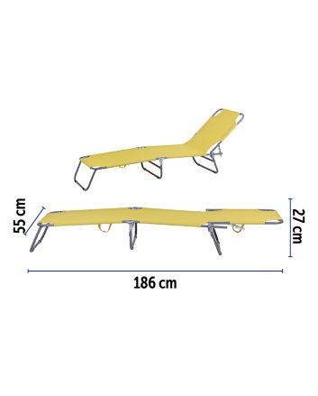 LETTINO PIEGH. ACC/OXF 186X55X24CM GIALLO